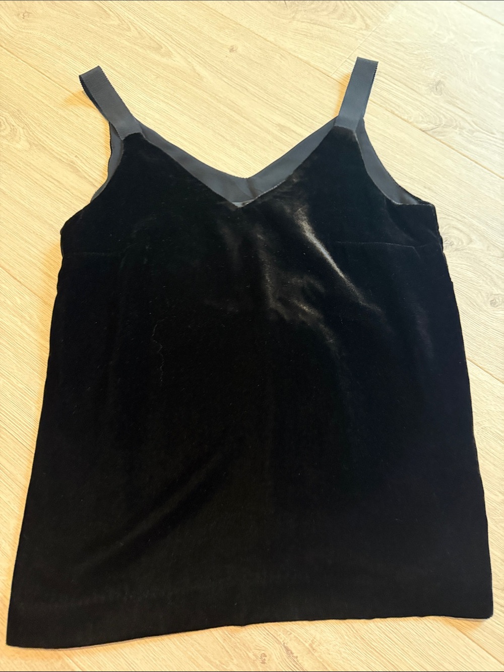 J. Crew Black Velvet V-Neck Camisole